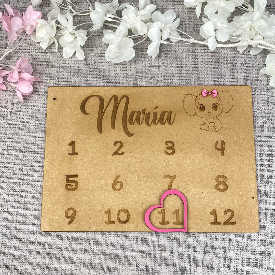 Placa para meses