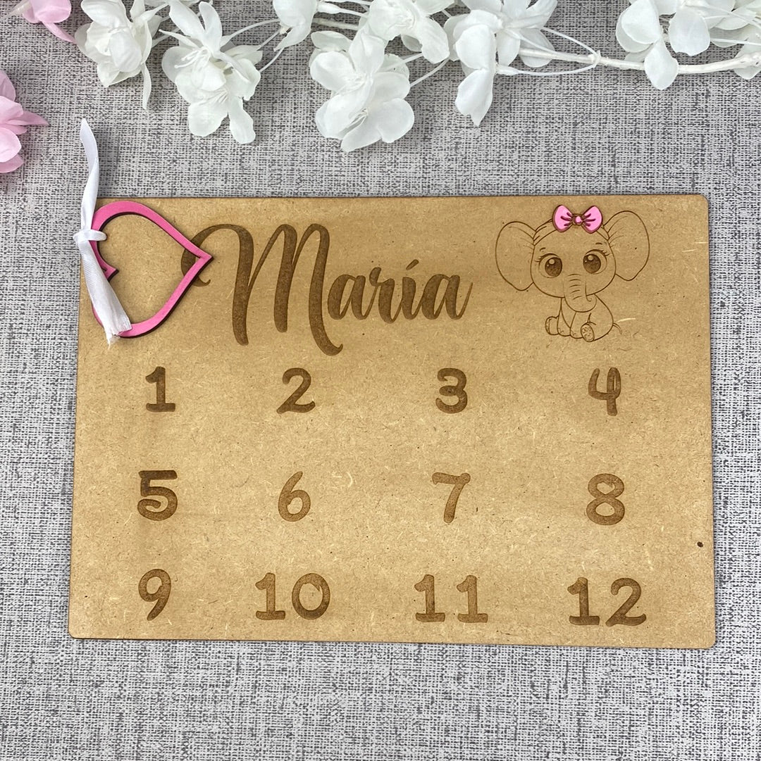 Placa para meses