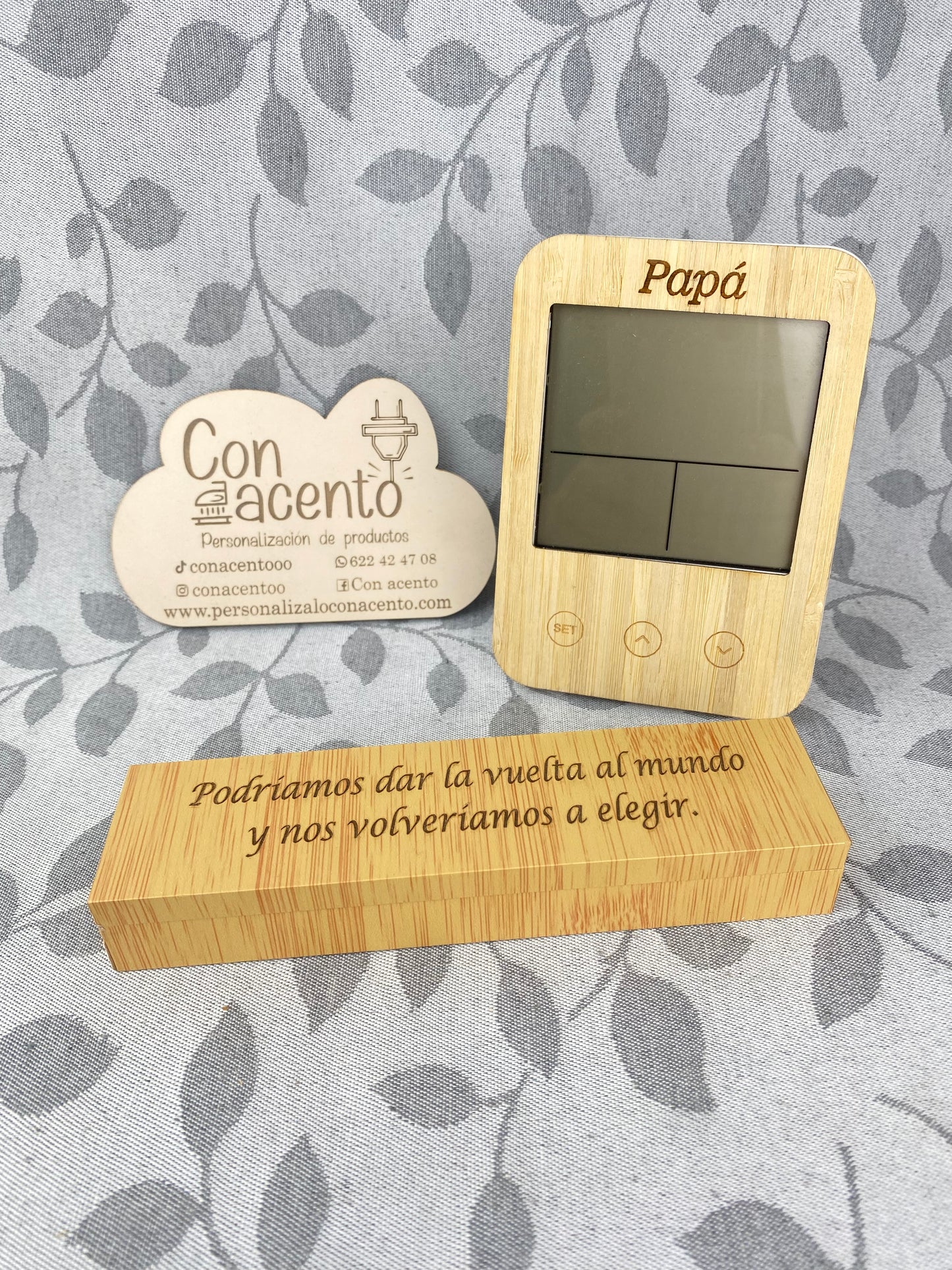 Pack cajita, bolígrafo y termómetro