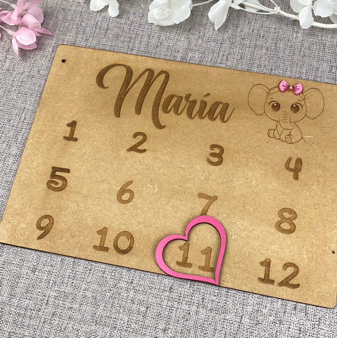 Placa para meses