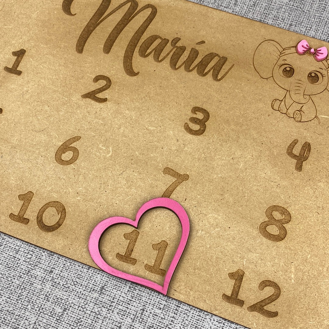 Placa para meses