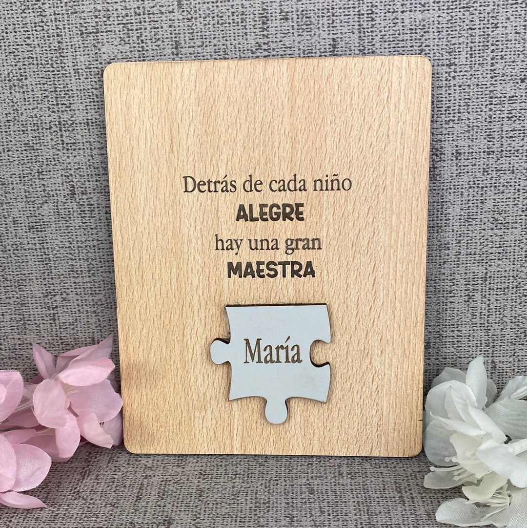 Dedicatoria para profesor/a
